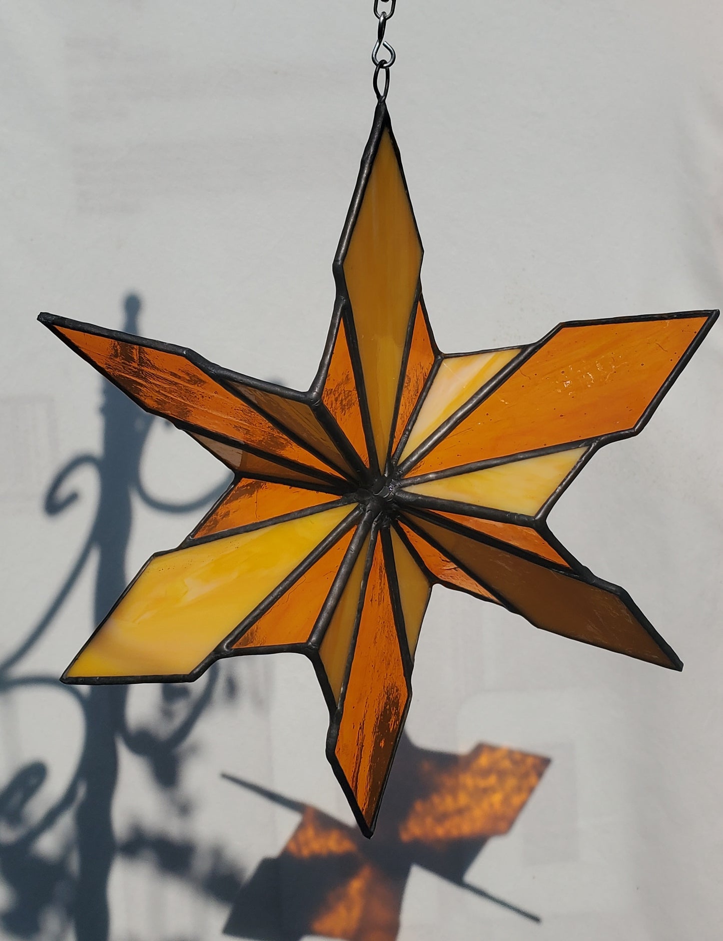 Deco Star Garden Spinner - Orange & Yellow